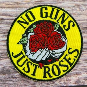 No Guns Just Roses Alternative Rock Punk Embroidered Iron on Patch